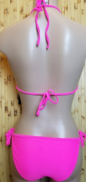 Hot Pink Ruffle Bikini - Picture 2 of 2
